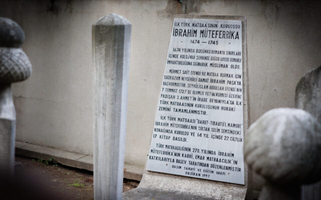İbrahim Müteferrika’nın (1674-1745) Galata Mevlevihanesi’ndeki Mezarı